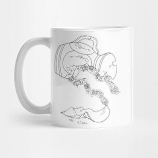 Aquarius - Black and White Mug